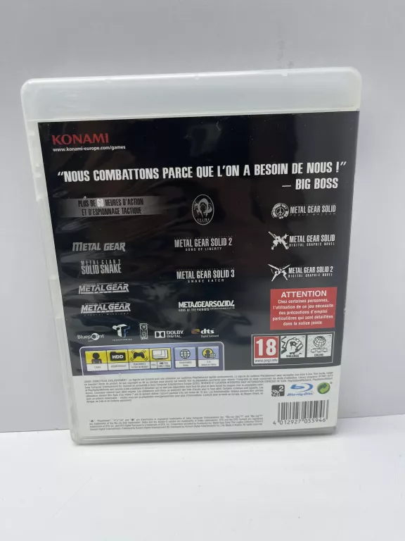 PS3 METAL GEAR SOLID THE LEGACY COLLECTION