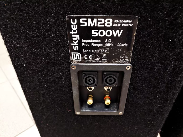 KOLUMNY GŁOŚNIKOWE SKYTEC SM28 500W CZARNE OKAZJA