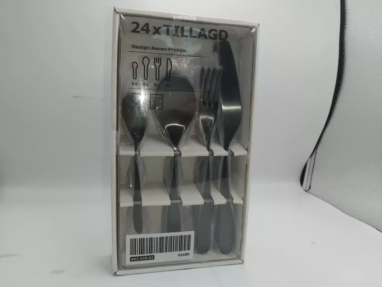 komplet-tillagd-sztuccow-24-sztuki-czarne-ikea-marka-ikea