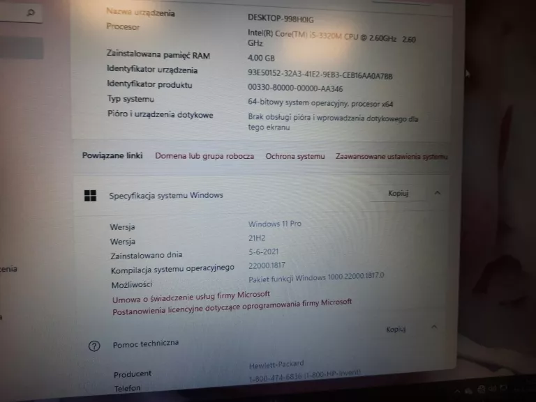 LAPTOP HP PROBOOK 6570B I5 4 GB RAM
