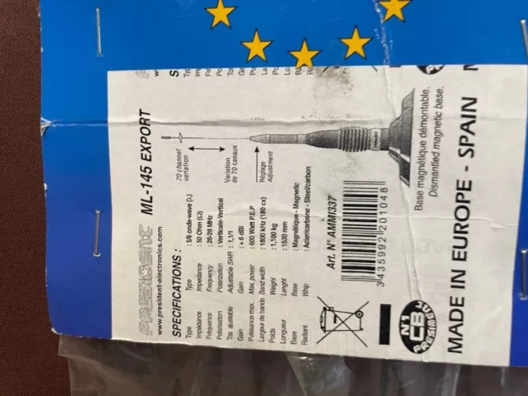 ANTENA CB PRESIDENT ML-145
