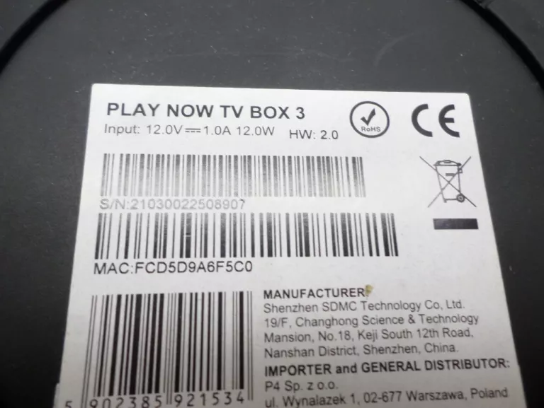 PLAY NOW TV BOX 3