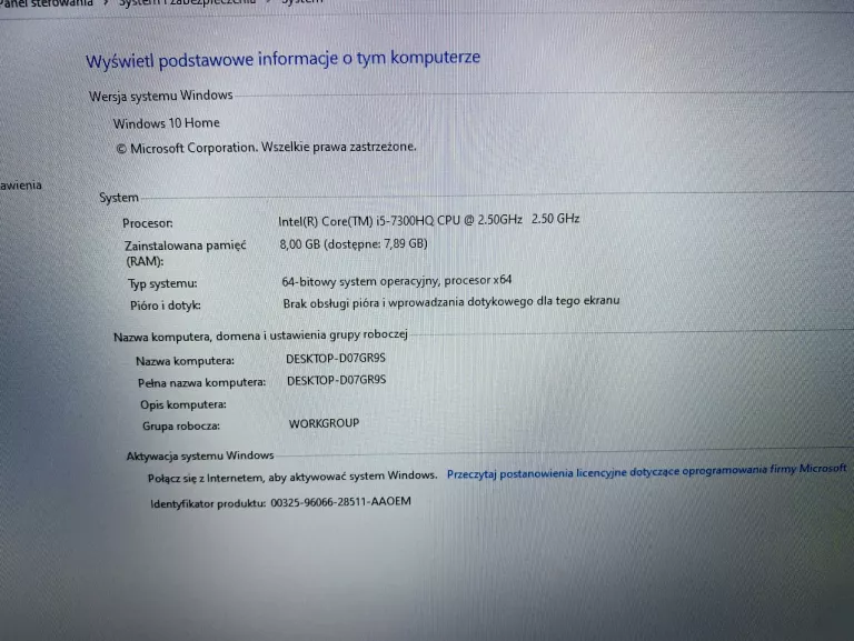 HP OMEN 15, I5-7300HQ, 8GB, 500GB SSD