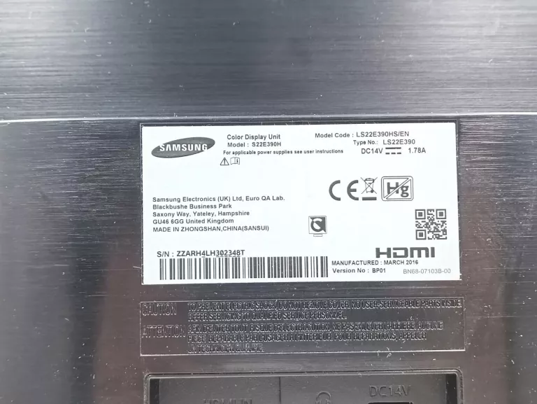 MONITOR SAMSUNG LS22E390HS