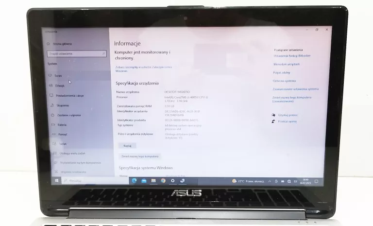 LAPTOP ASUS SONIC MASTER TP500 L