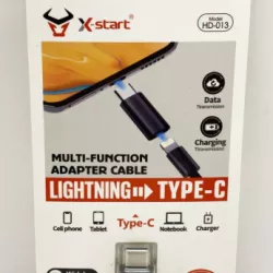 PRZEJŚCIÓWKA LIGHTNING - TYP-C CZARNA HD-013