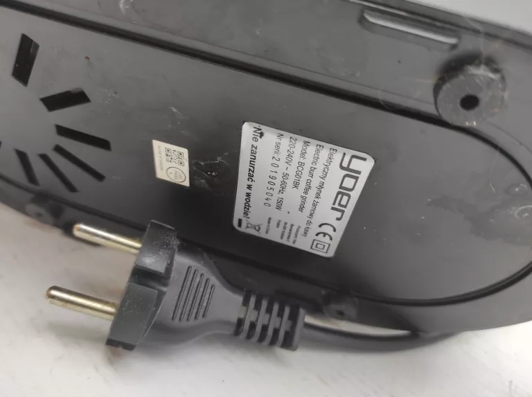 MŁYNEK ELEKTRYCZNY YOER BCG01BK