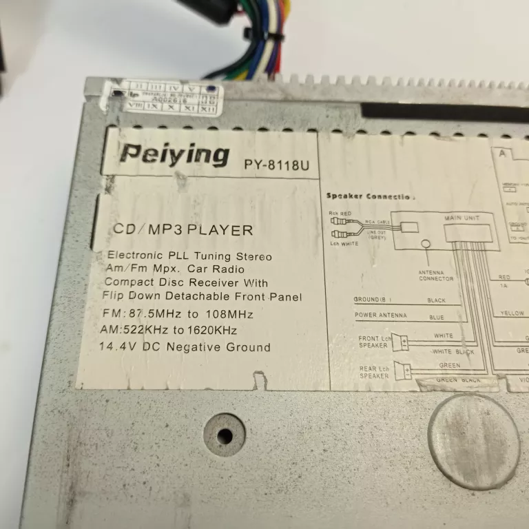 RADIO SAMOCHODOWE PEYING PY-8118U