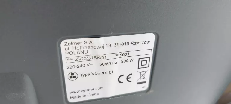 ODKURZACZ ZELMER ULTRA GO ZVC231SK/01