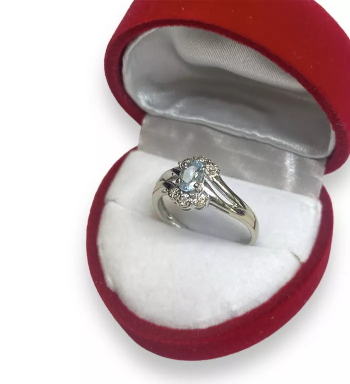 ZŁOTY PIERSCIONEK 585 2,80G TOPAZ