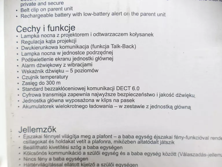 VTECH NIANIA ELEKTRONICZNA Z PROJEKTOREM