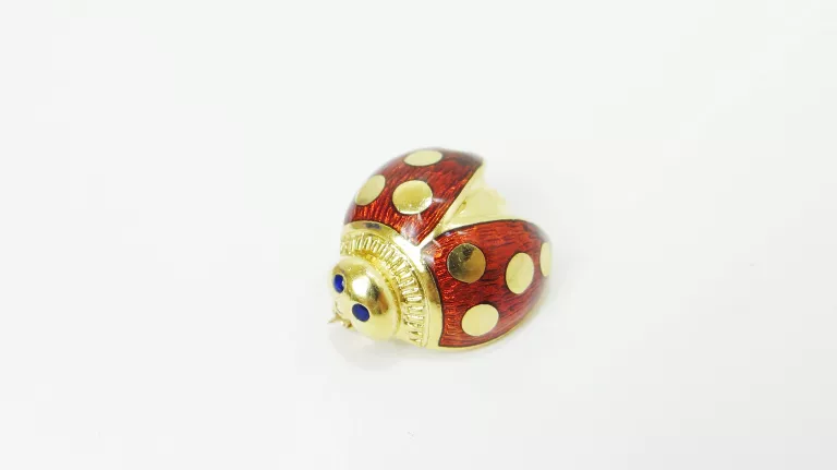 ŚLICZNA ZŁOTA BROSZKA BIEDRONKA 18CT 5,03G