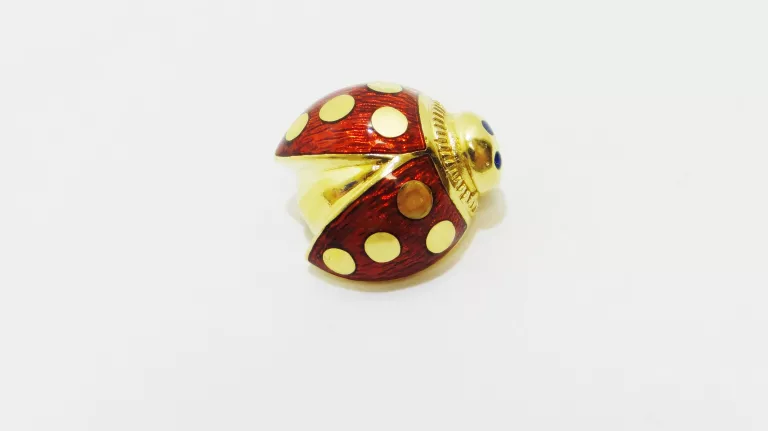ŚLICZNA ZŁOTA BROSZKA BIEDRONKA 18CT 5,03G