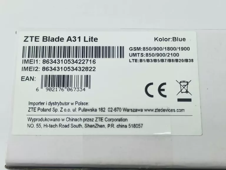 ZTE Blade A31 Lite 32 GB black 1 GB RAM