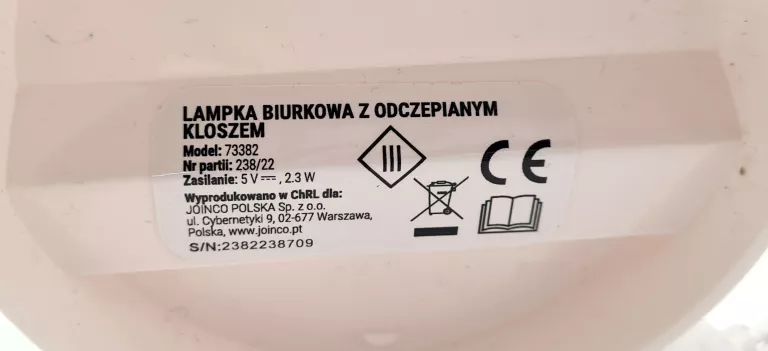 SMUKKE LAMPKA BIURKOWA Z ODCZEPIANYM KLOSZEM