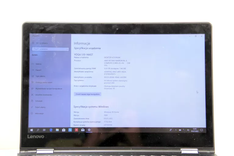 LAPTOP LENOVO YOGA 510-14ISK 8/1000GB 14'' AMD A9