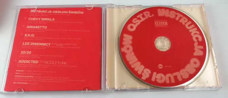 PŁYTA CD O.S.T.R. INSTRUKCJA OBSŁUGI ŚWIRÓW