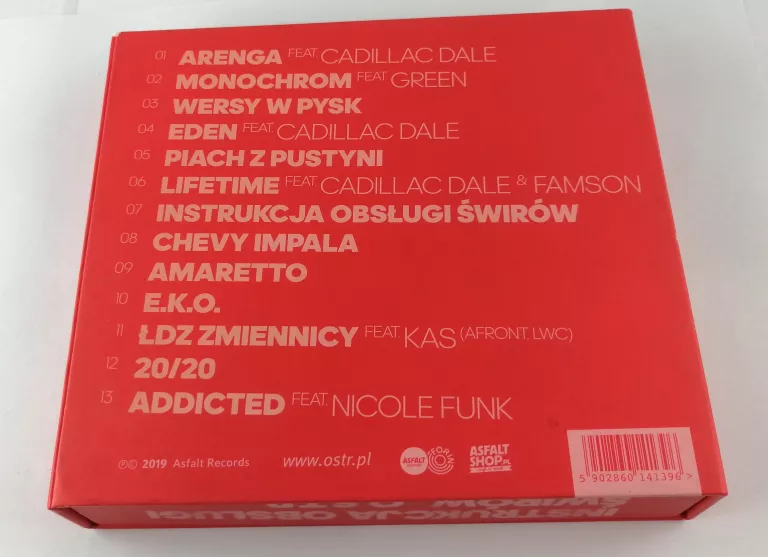 PŁYTA CD O.S.T.R. INSTRUKCJA OBSŁUGI ŚWIRÓW