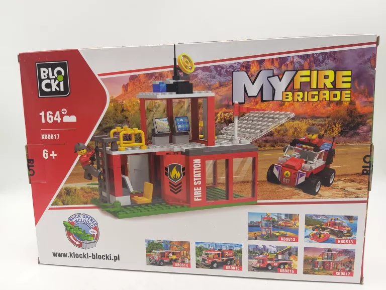 ZESTAW BLOCKI KLOCKI MYFIRE REMIZA STRAŻACKA 164