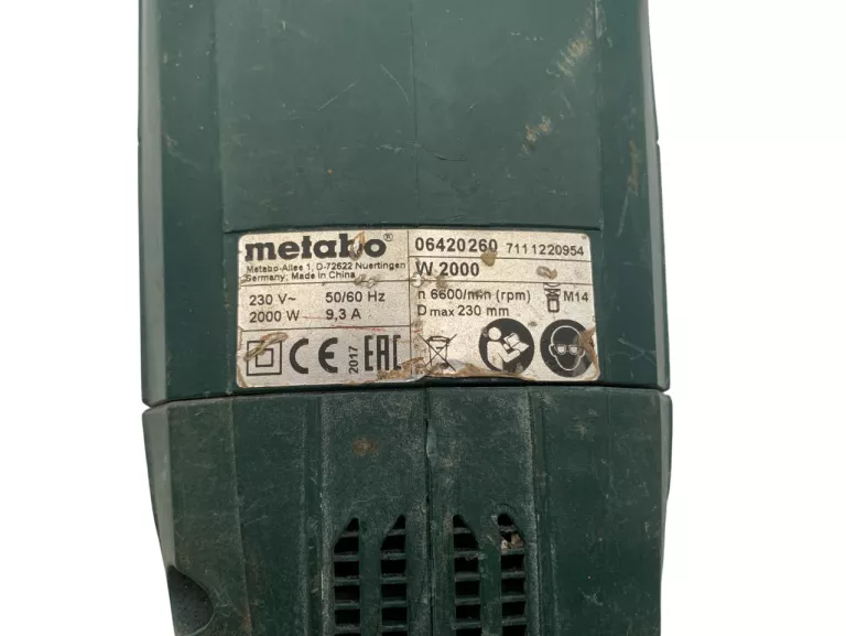 SZLIFIERKA KĄTOWA METABO WX 2000