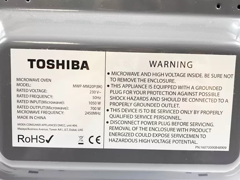 MIKROFALÓWKA TOSHIBA MWP-MM20P