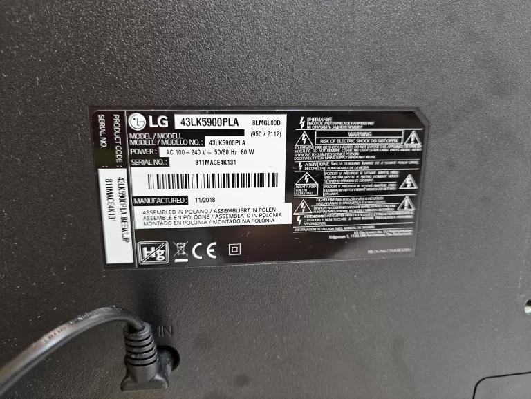 TV LG 43LK5900PLA