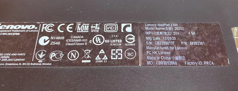 LENOVO Z500 / CORE I7 / 8GB / NVIDIA / ZESTAW