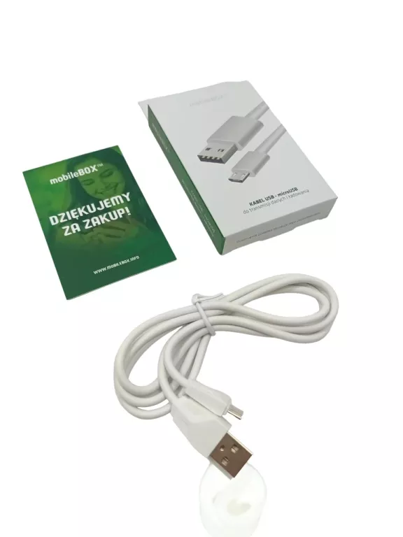 MOBILEBOX KABEL USB - MICRO USB 1M 2.1A BIAŁY