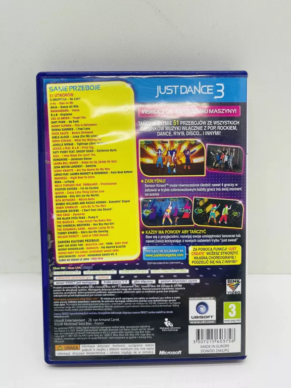 GRA NA XBOX 360 JUST DANCE 3