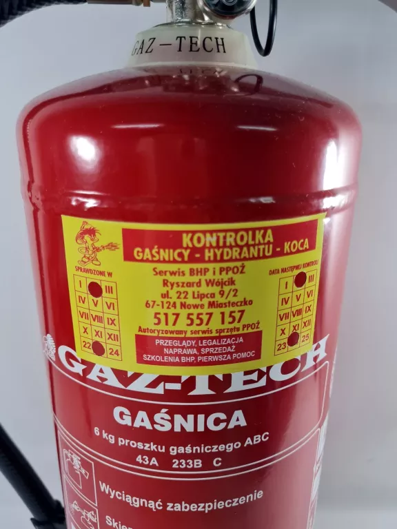 GAŚNICA PROSZKOWA GP-6 X ABC ES 6 KG