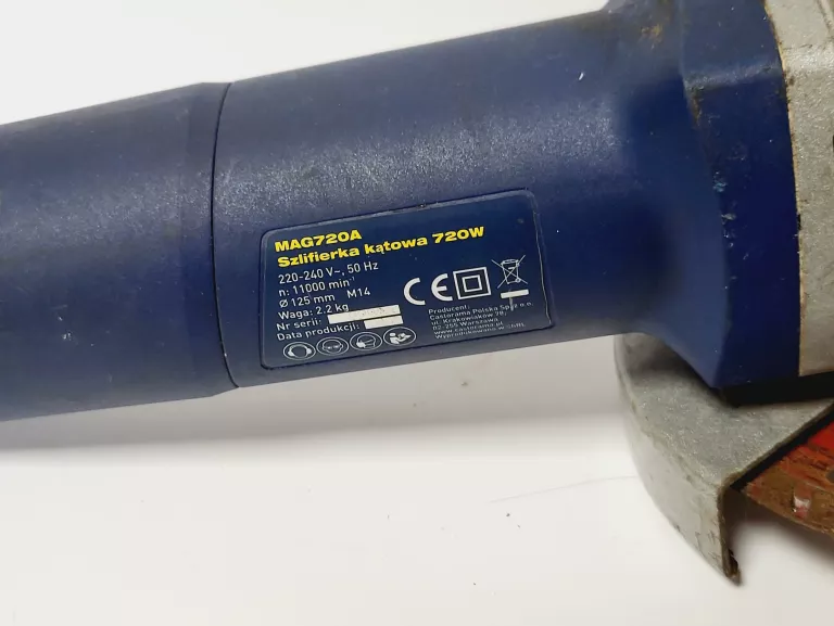 SZLIFIERKA KĄTOWA MACALLISTER MAG720A