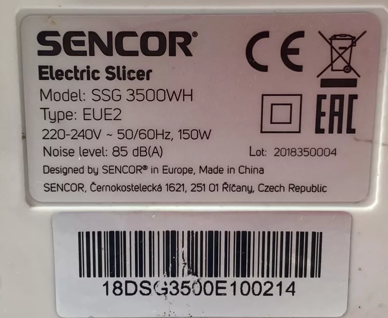 SZATKOWNICA SENCOR SSG 3500WH MOC 150 W 150 W