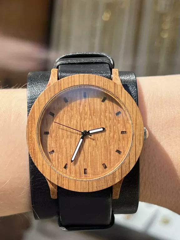 DREWNIANY ZEGAREK WOODLANS UNISEX ANALOG PASEK