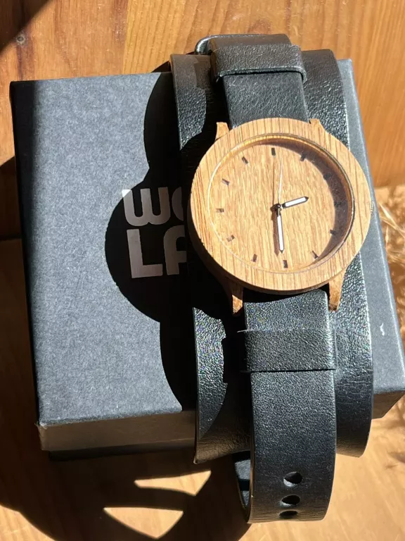 DREWNIANY ZEGAREK WOODLANS UNISEX ANALOG PASEK