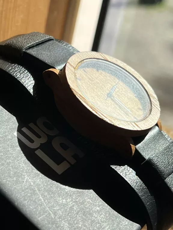 DREWNIANY ZEGAREK WOODLANS UNISEX ANALOG PASEK