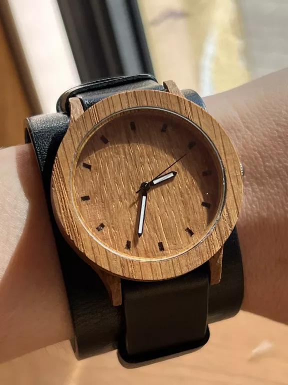 DREWNIANY ZEGAREK WOODLANS UNISEX ANALOG PASEK