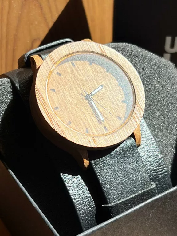 DREWNIANY ZEGAREK WOODLANS UNISEX ANALOG PASEK