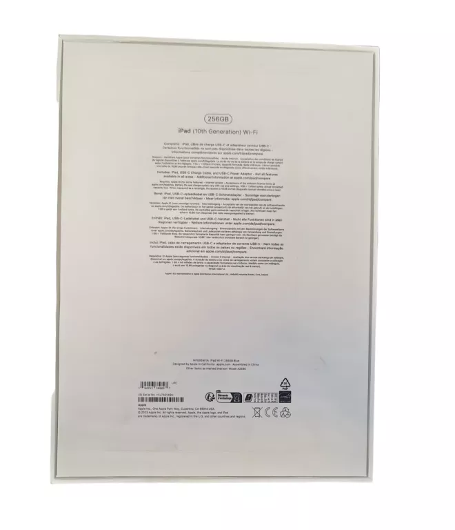 TABLET APPLE IPAD 10.9" 10 GEN. 256 GB WI-FI NIEB