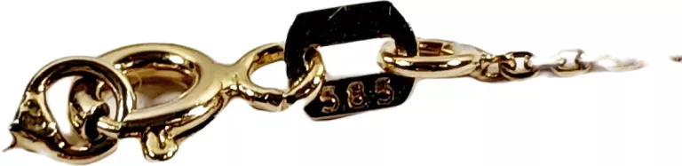 ZŁOTY NASZYJNIK LOGO CHANEL 585 2,57G CYRKONIA