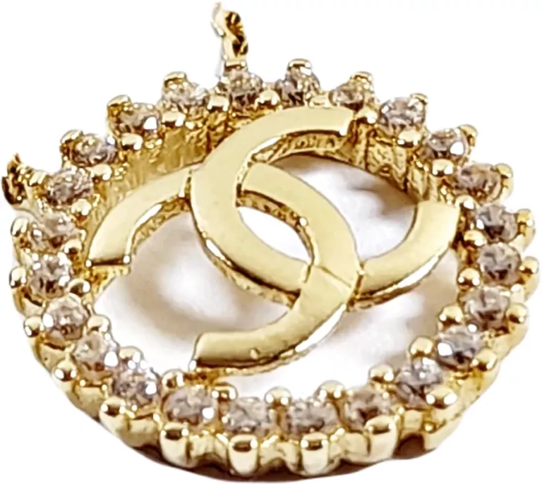 ZŁOTY NASZYJNIK LOGO CHANEL 585 2,57G CYRKONIA