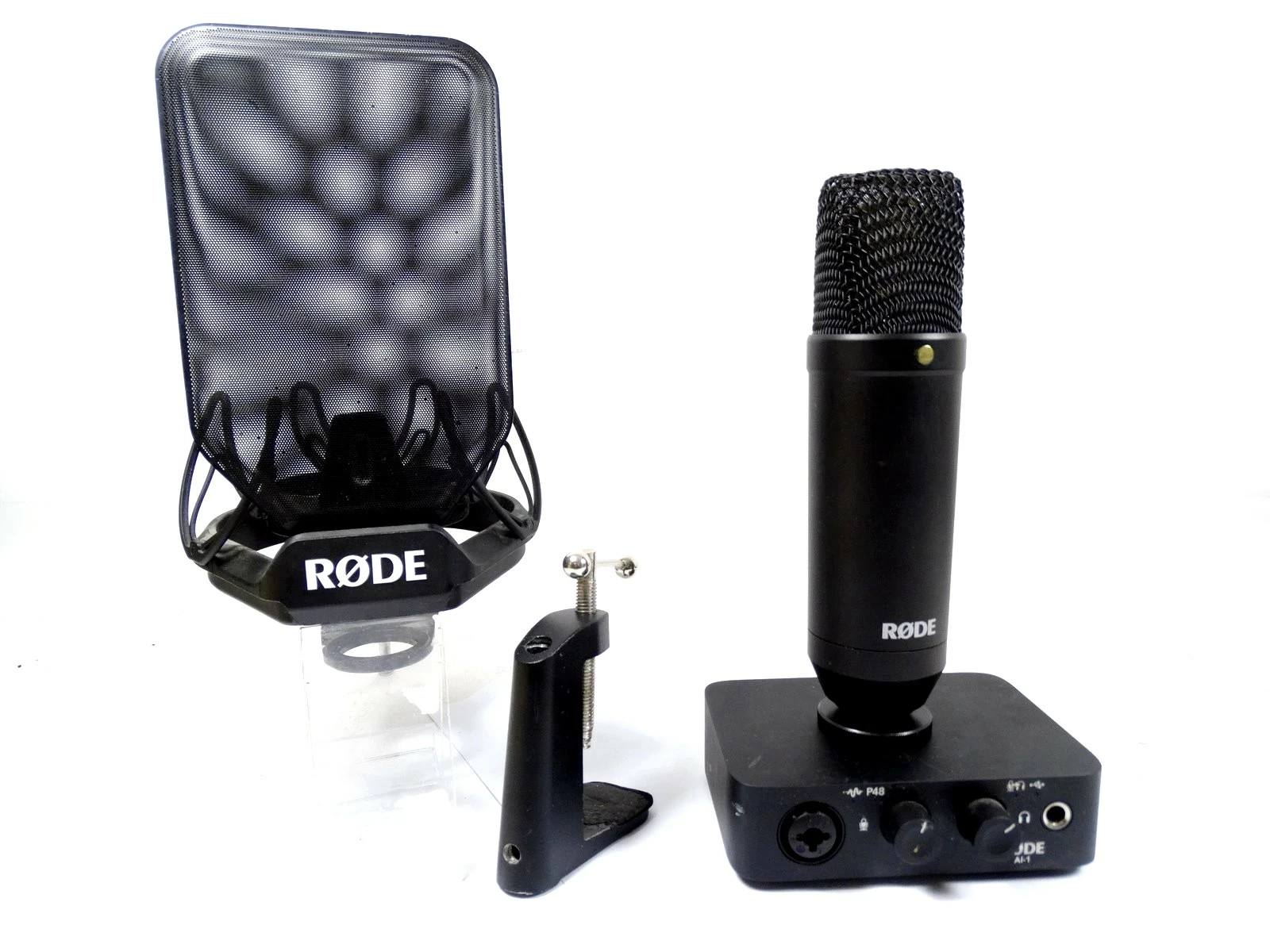 mikrofon-rode-nt1-interfejs-statyw-stan-uzywany