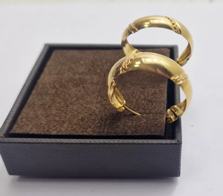ZŁOTE KOLCZYKI KOŁA P:585, W;3,92G,R;2,5CM