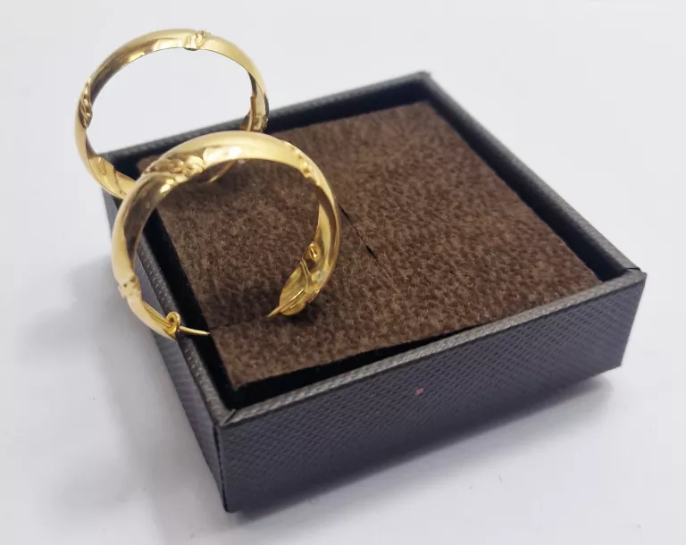 ZŁOTE KOLCZYKI KOŁA P:585, W;3,92G,R;2,5CM