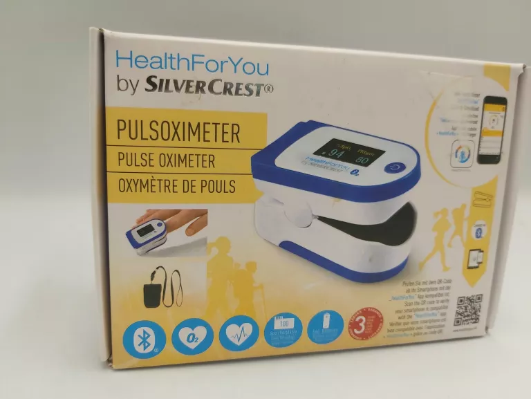 PULSOKSYMETR NAPALCOWY SILVERCREST Z BLUETOOTH