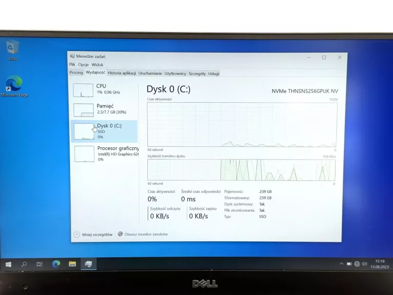 DELL XPS 13 9360 I5-7200U/8GBRAM/256GB SSD
