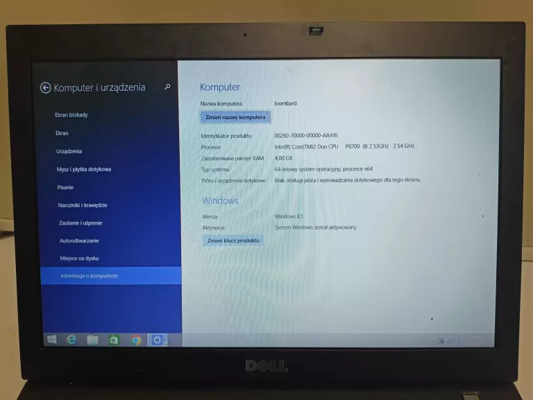LAPTOP DELL LATITUDE E6400 4 GB/ IC2/ HDD/OPIS