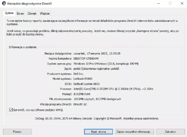 DELL LATITUDE E6420 I5-2520M 8 GB RAM 250 GB SSD