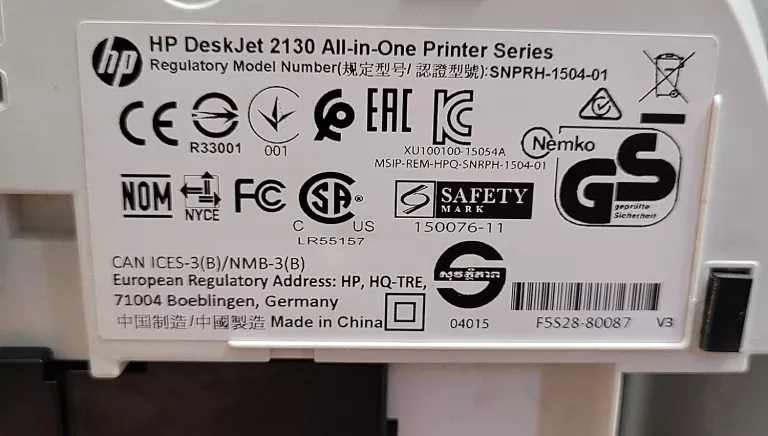 URZĄDZENIE WIELOFUNKCYJNE HP DESKJET 2130
