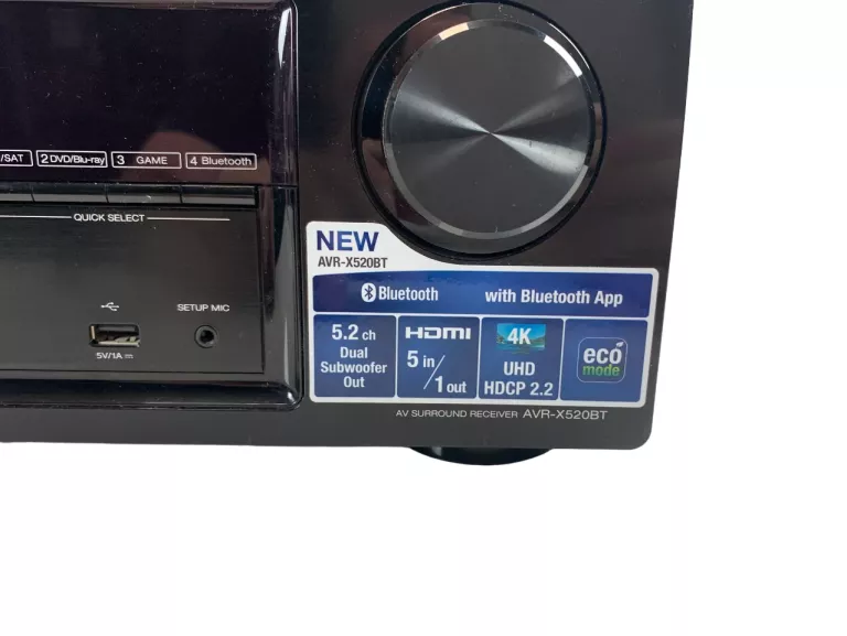 AMPLITUNER DENON AVR-X520BT + ZESTAW KOLUMN ELTAX
