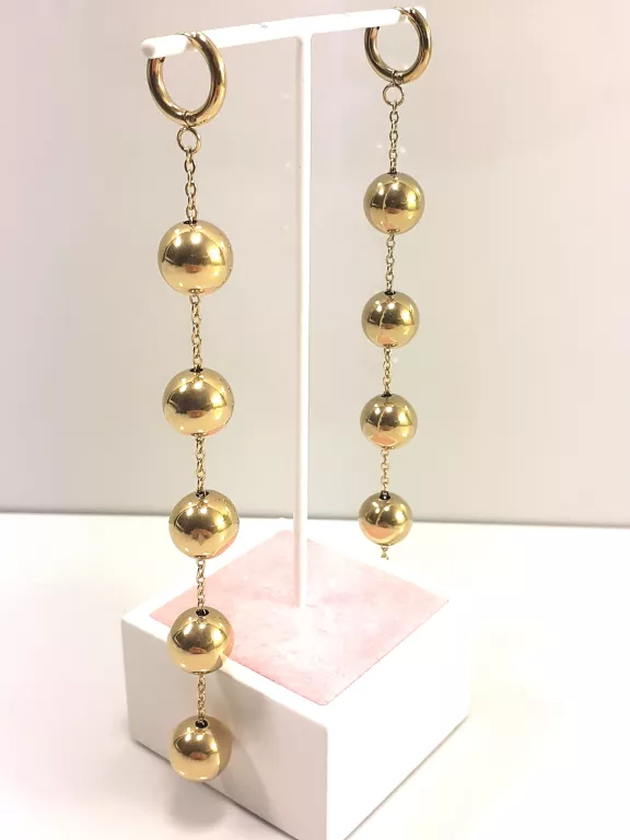 kolczyki-stal-pozlacana-wiszace-kulki-zamk-bigiel-stan-11323-1